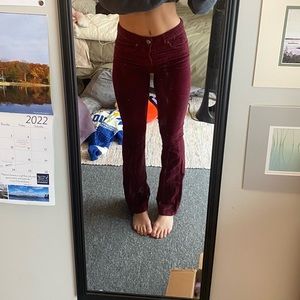 Bootcut ASOS Velvet Red Pants